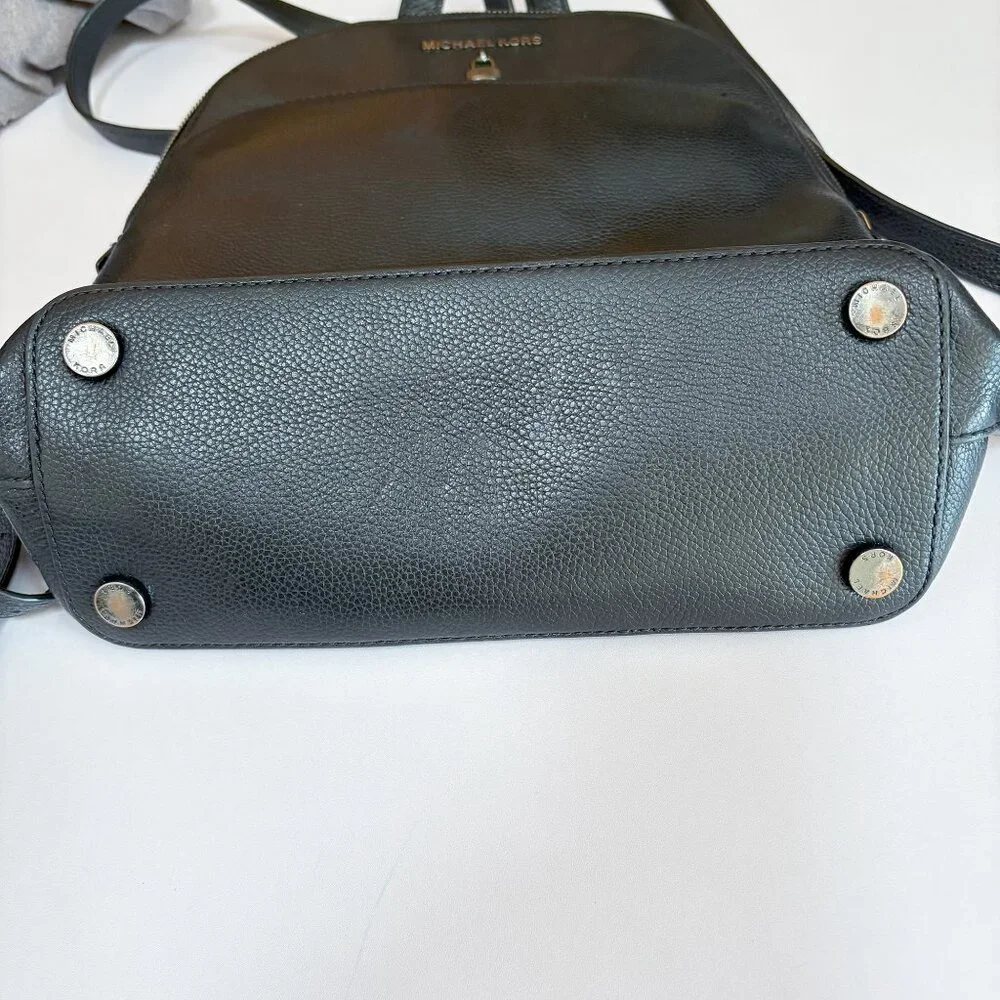 Michael Kors Adele Leather Backpack Bag Black